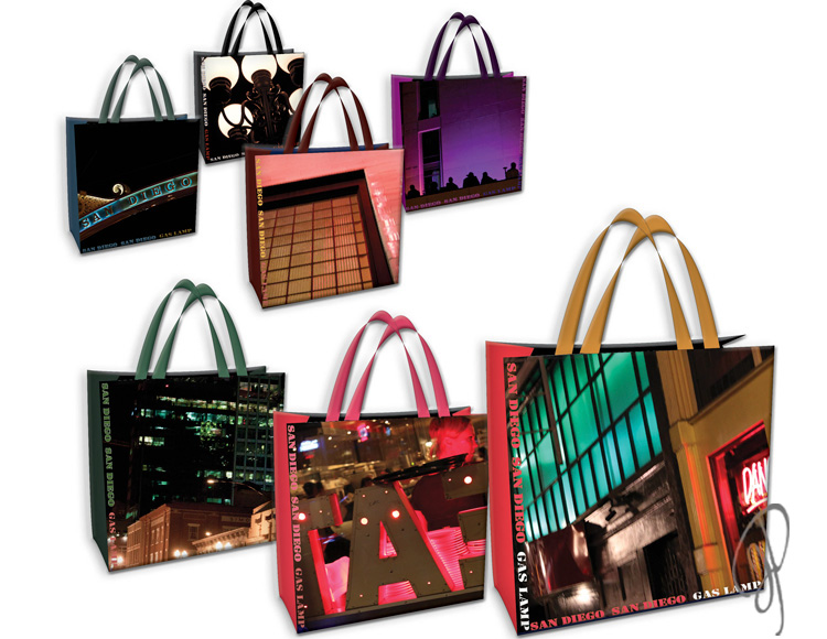 Product Design - Promotional tote bags for the Gas Lamp District