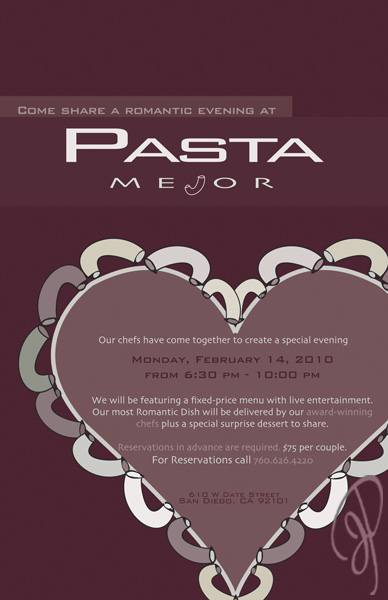 Restaurant Valentines Day Poster