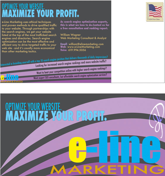Direct Mailer for Eline Marketing